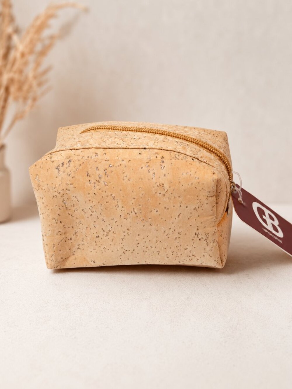 Natural Cork Coin Purse Vegan Eco Friendly Zip Wallet